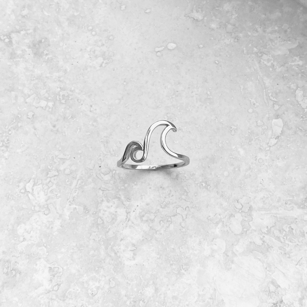 Sterling Silver Double Waves Ring - image 6